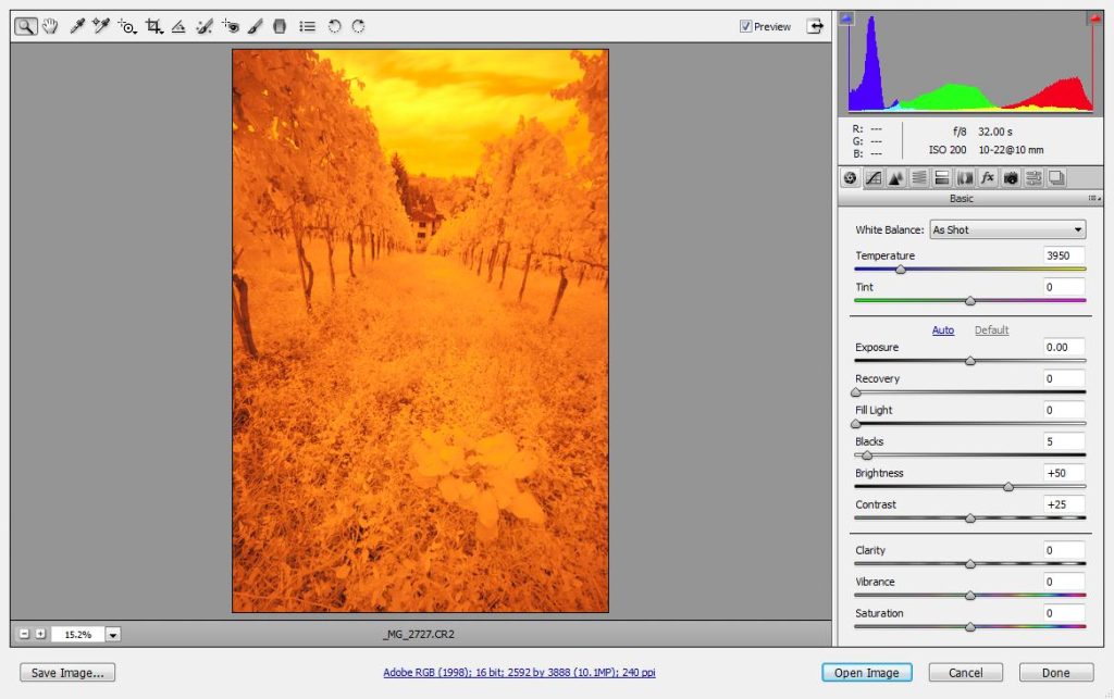 Raw file without WB tuning (AWB on Camera)