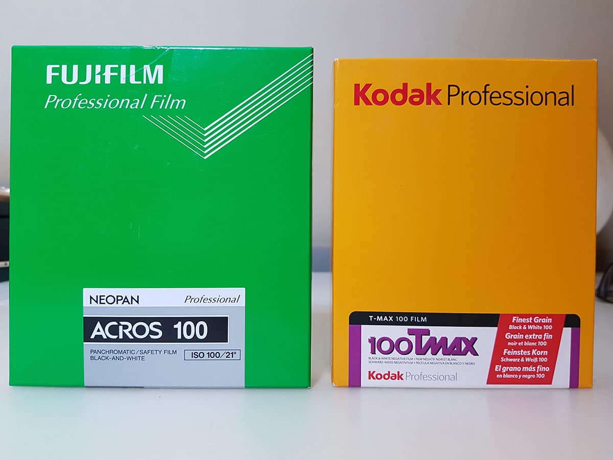 large format film fujifilm acros 100 and kodak tmax 100