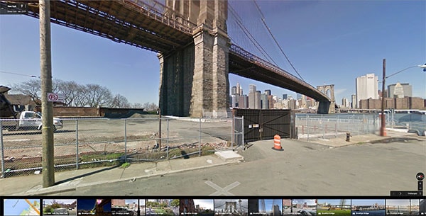 the brooklyn bridge on google maps
