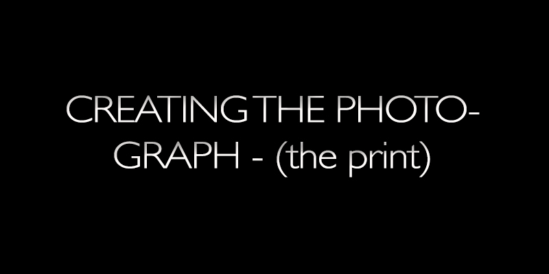 creating the photograph