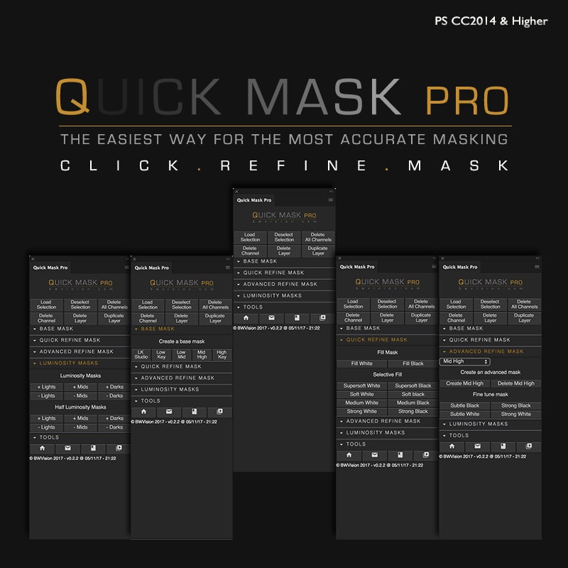 Quick mask pro panel for photoshop masking software
